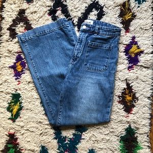 Rollas High Rise Wide Leg Sailor Jeans